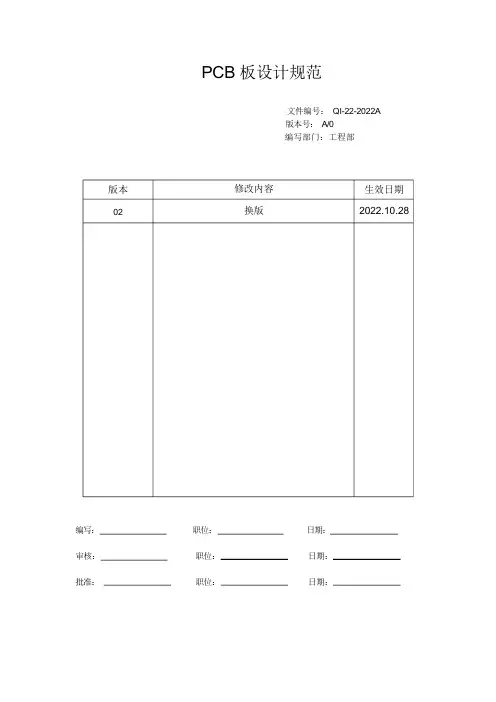 PCB工艺设计规范