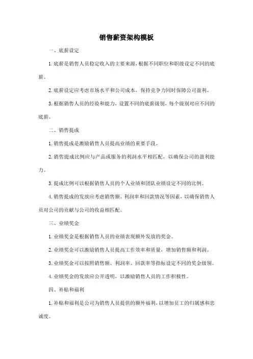 销售薪资架构模板