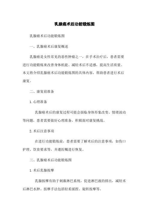 乳腺癌术后功能锻炼图
