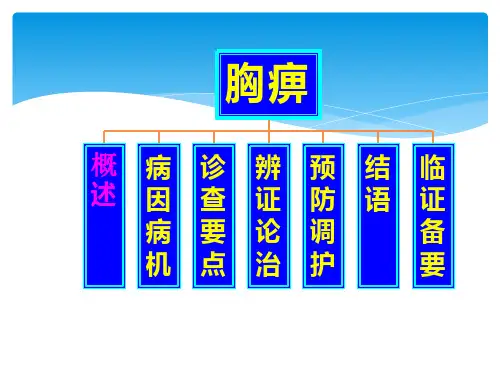 中医内科学课件胸痹PPT文档