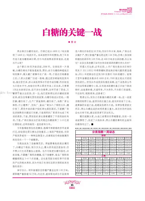 白糖的关键一战