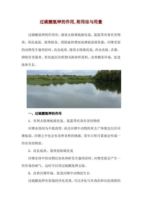 过硫酸氢钾的作用,附用法与用量