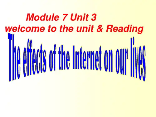 高二下学期英语牛津译林版选修7Unit3Welcome to the unit and 课件