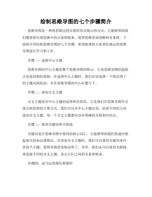 绘制思维导图的七个步骤简介