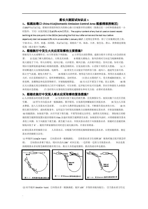 船长大副面试知识点