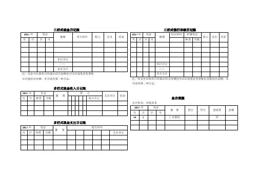会计凭证样表