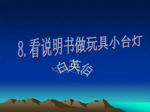 人教版六下综合复习8看说明书做玩具小台灯