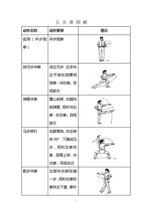 五步拳图解