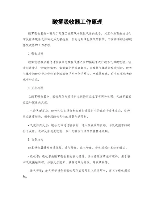 酸雾吸收器工作原理