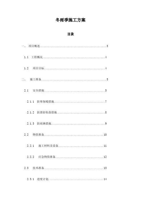 冬雨季施工方案