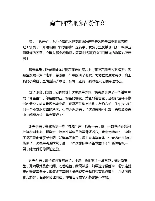 南宁四季那廊春游作文
