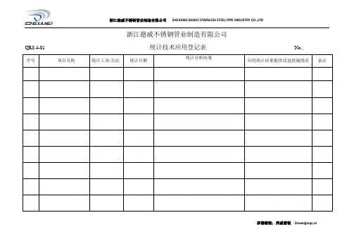 不合格品记录