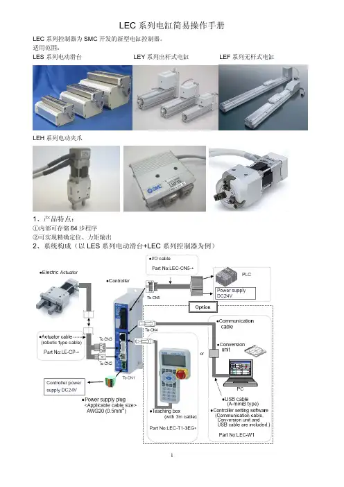 LEC系列电动执行器控制器简易操作手册