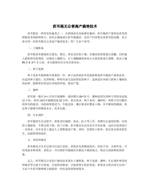 折耳根无公害高产栽培技术