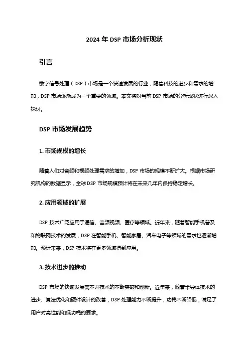 2024年DSP市场分析现状