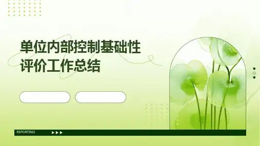 单位内部控制基础性评价工作总结PPT
