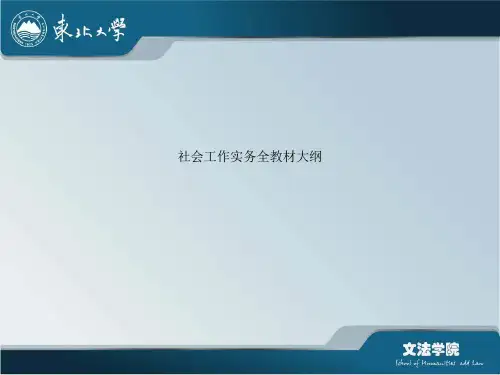 社会工作实务全教材大纲