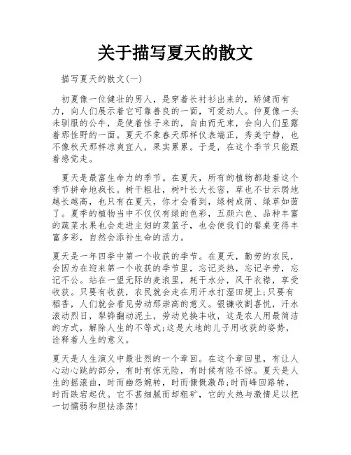 关于描写夏天的散文