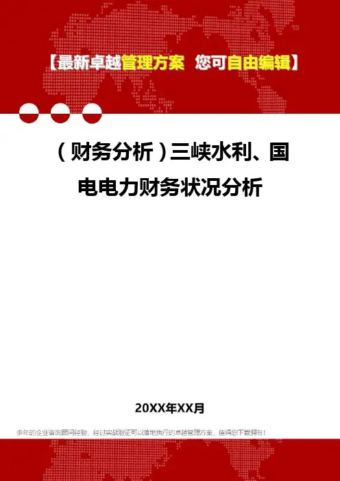 2020年(财务分析)三峡水利、国电电力财务状况分析