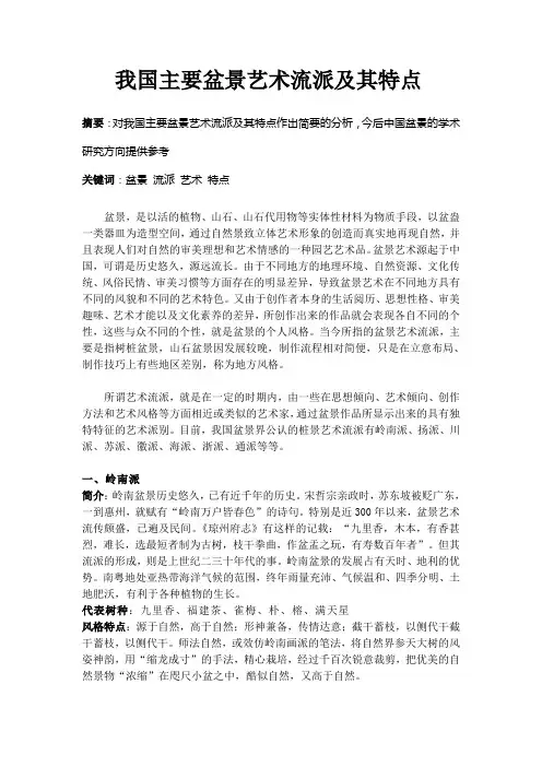 盆景制作与欣赏作业