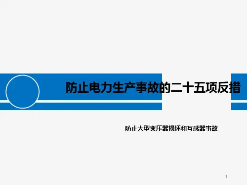 25项反措----防止大型变压器损坏和互感器事故ppt课件