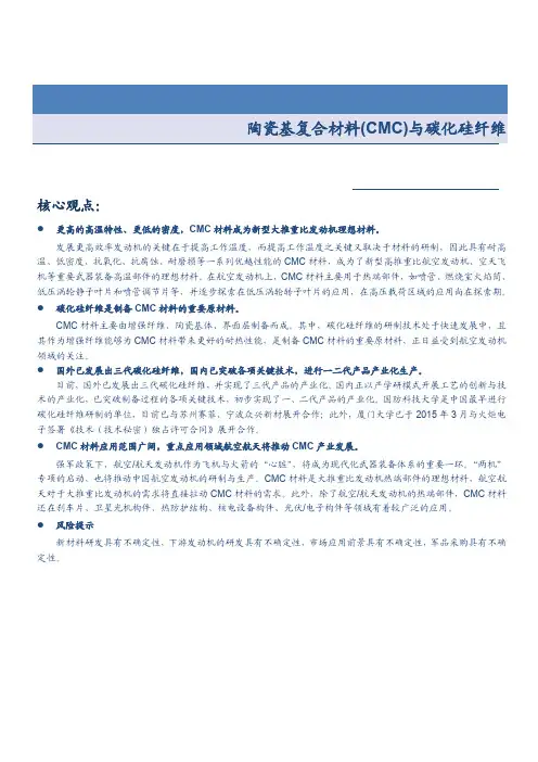 行业研究报告-陶瓷基复合材料（CMC）与碳化硅纤维专题