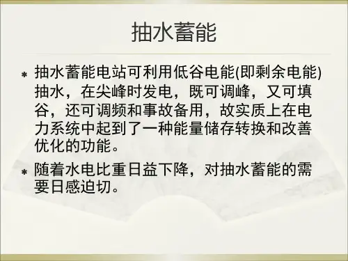 抽水蓄能