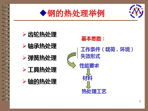 热处理工艺——钢的热处理举例处理