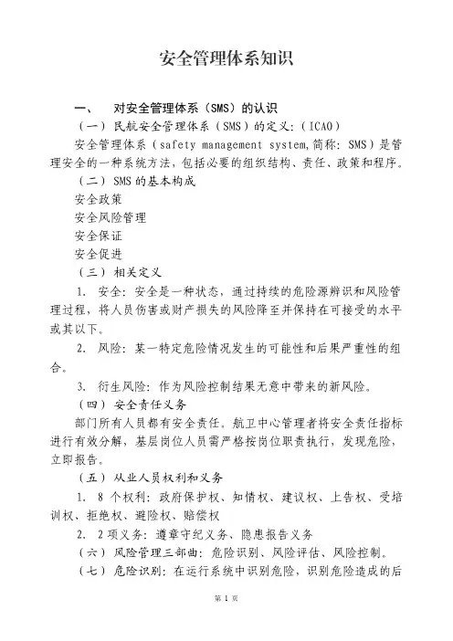 安全管理体系知识