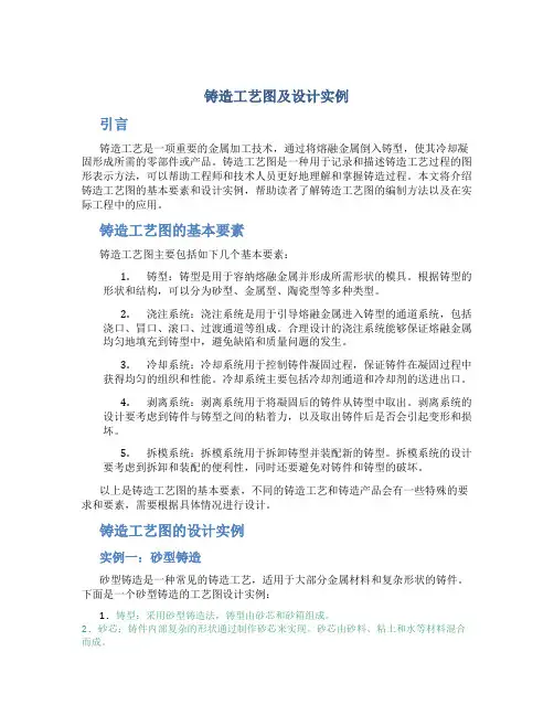 铸造工艺图及设计实例