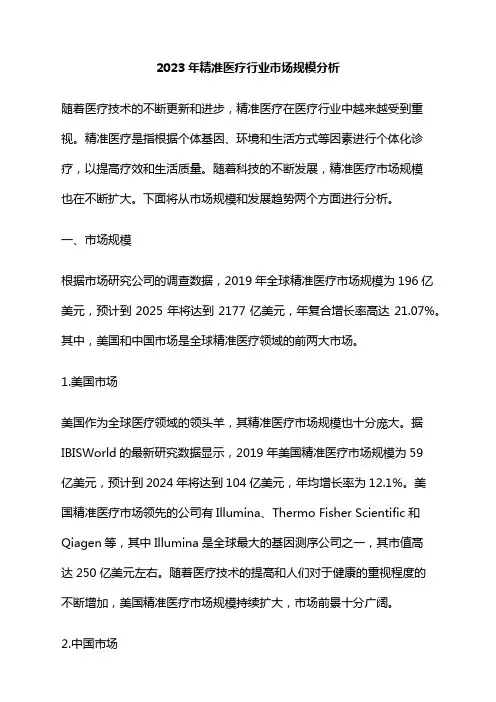 2023年精准医疗行业市场规模分析