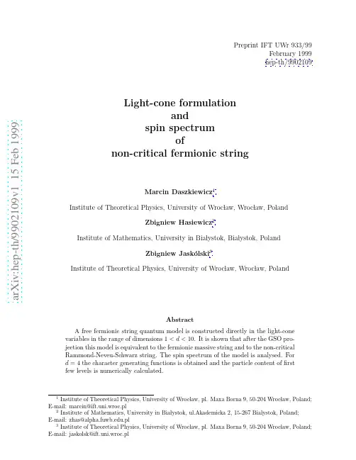 Light-cone formulation and spin spectrum of non-critical fermionic string