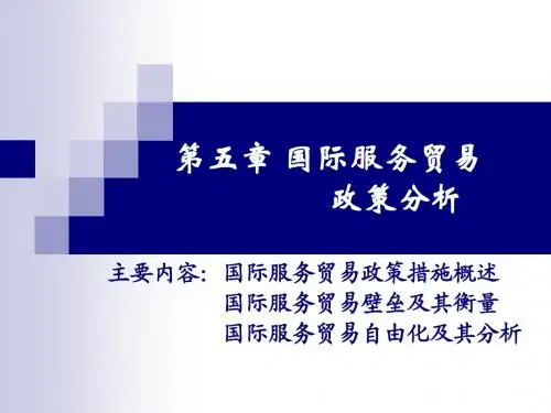 第5章_国际服务贸易政策分析