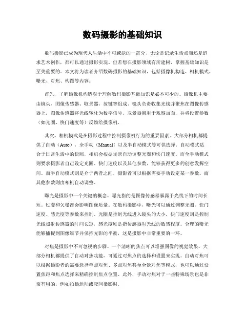 数码摄影的基础知识