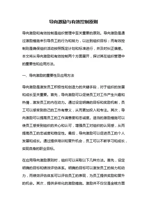 导向激励与有效控制原则