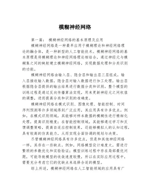 模糊神经网络3篇