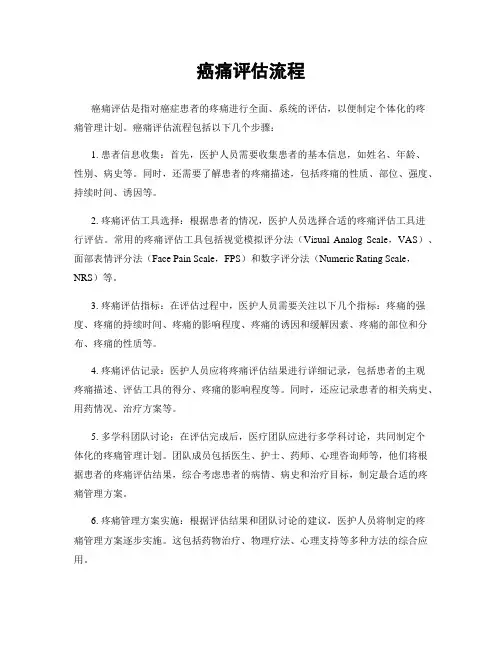 癌痛评估流程