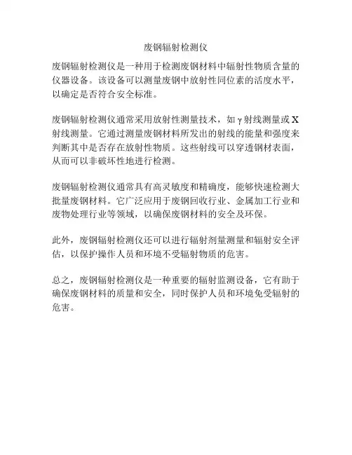 废钢辐射检测仪