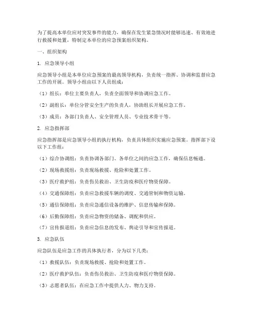 单位应急预案组织架构