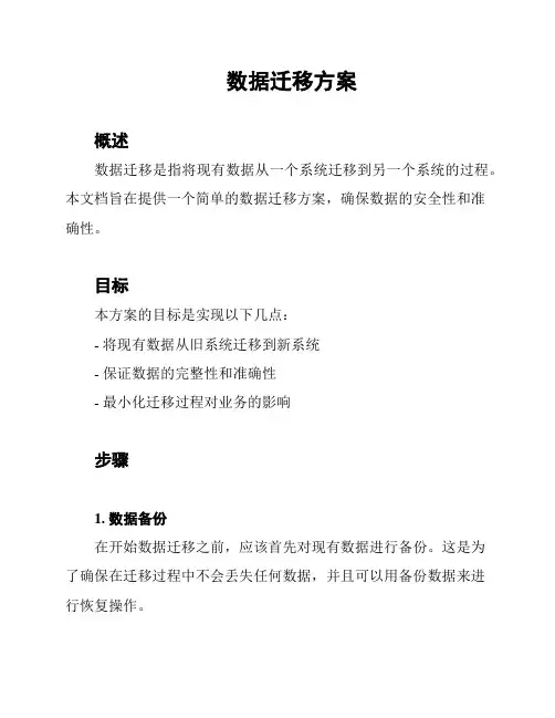 数据迁移方案