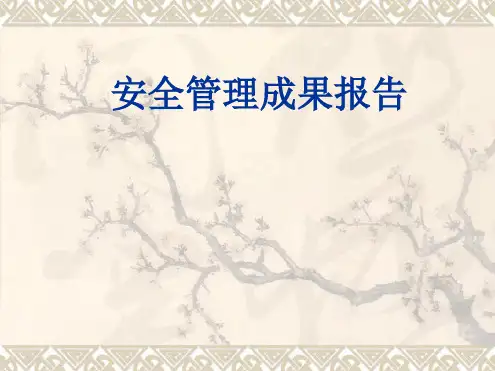 安全管理成果报告最新PPT课件