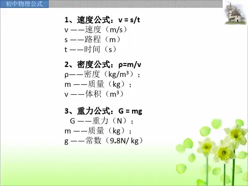 初中物理公式大全.ppt