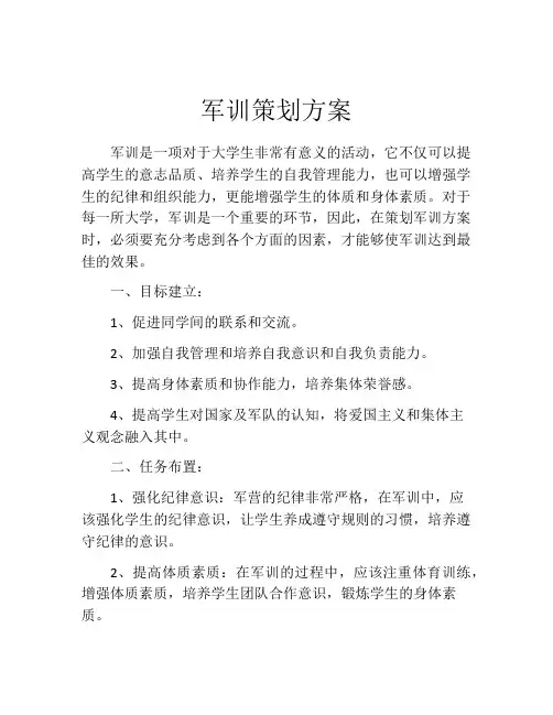 军训策划方案