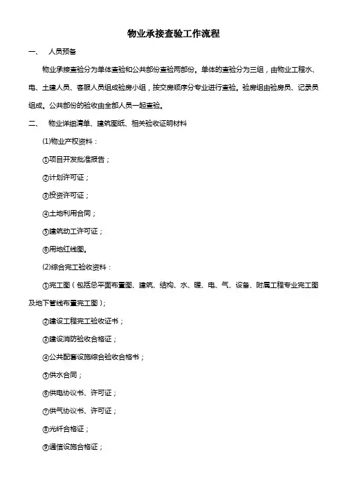 物业承接查验流程