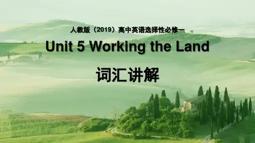 Unit5WorkingtheLand词汇讲解课件高中英语人教版选择性
