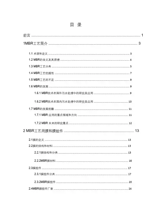 MBR膜生物反应器技术介绍(详细)pdf