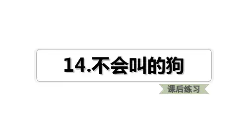 部编版ppt《不会叫的狗》完美版1