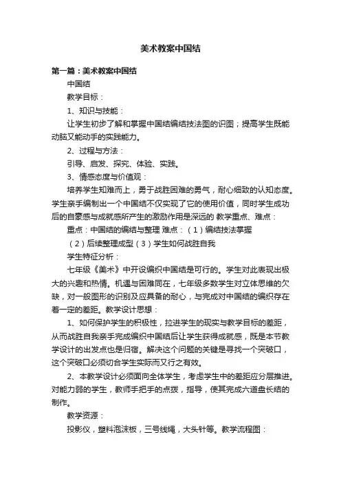 美术教案中国结