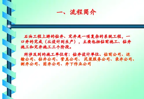 钻井完井流程及所需设备材料