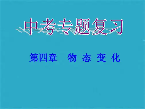 中考物理 《物态变化》复习课件 人教新课标版(共42张PPT)
